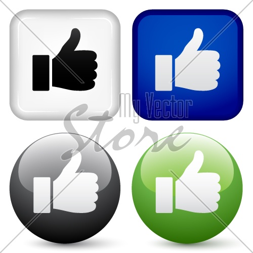 vector thumbs up buttons