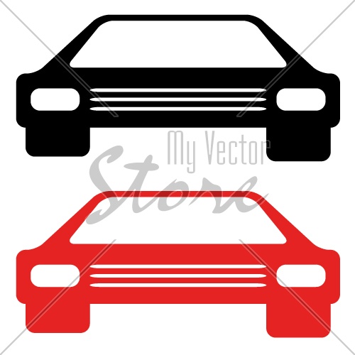 vector retro american car symbol