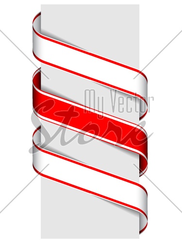 vector ribbon sign