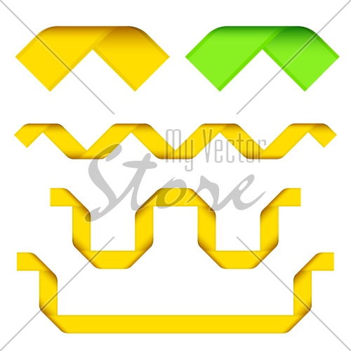 vector ribbon corners