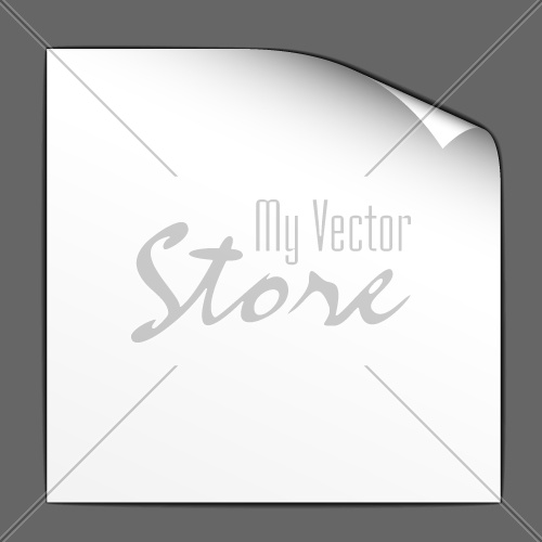 vector white bended paper