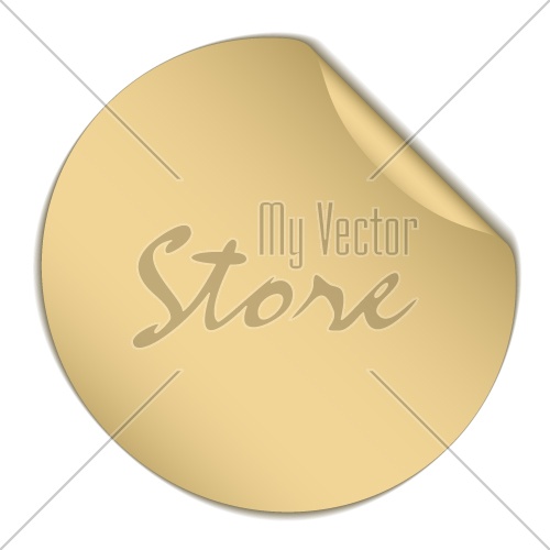 vector yellowed bended sticker