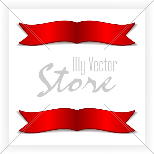 Vector festive card with ribbons