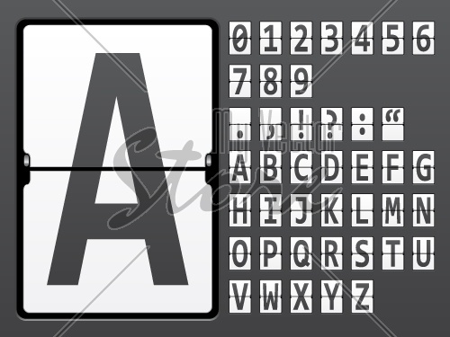vector alphabet of mechanical panel