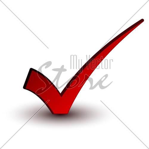 vector red positive checkmark