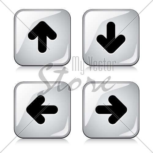 vector glossy arrow buttons