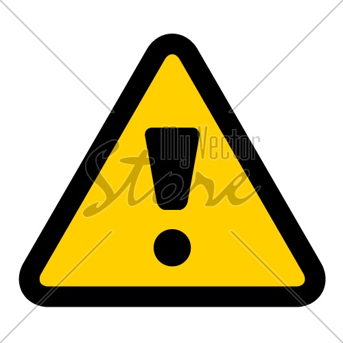 vector warning sign