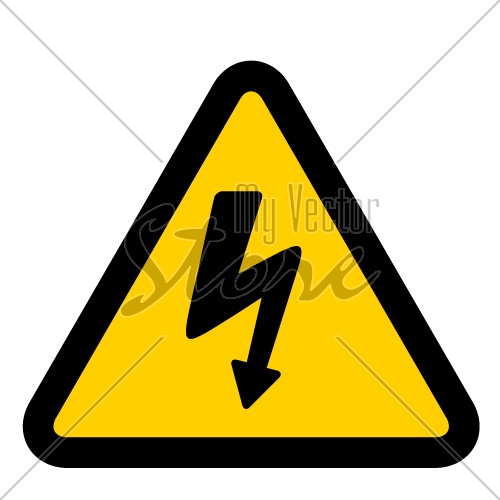 vector high voltage sign
