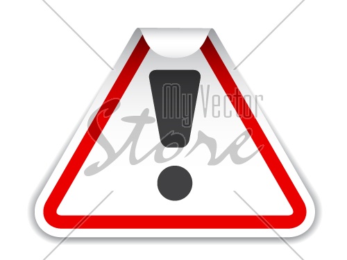 vector warning sticker