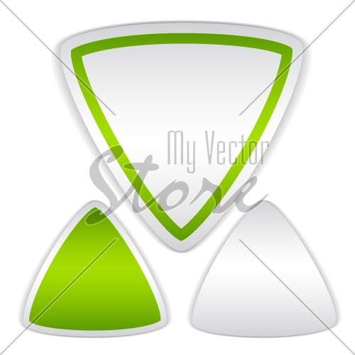 vector blank triangle stickers