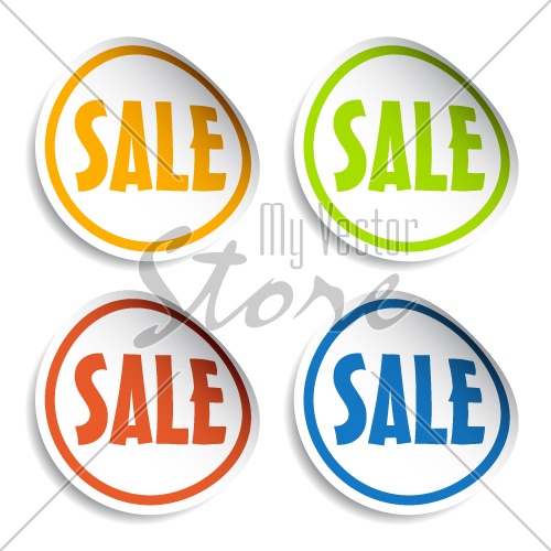 vector sale sign stickers