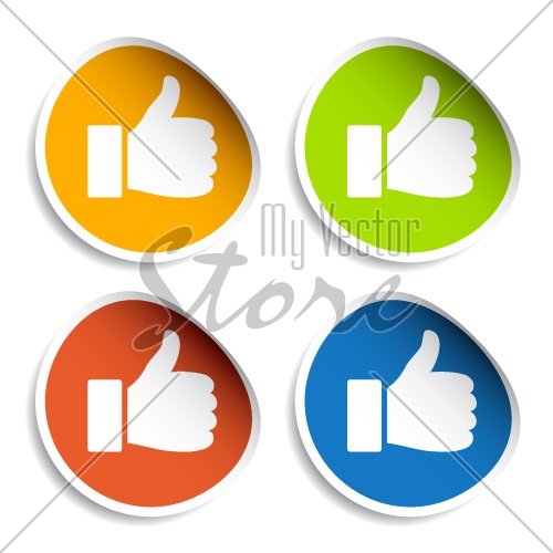 vector thumb up stickers