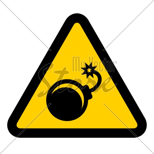 vector bomb warning sign
