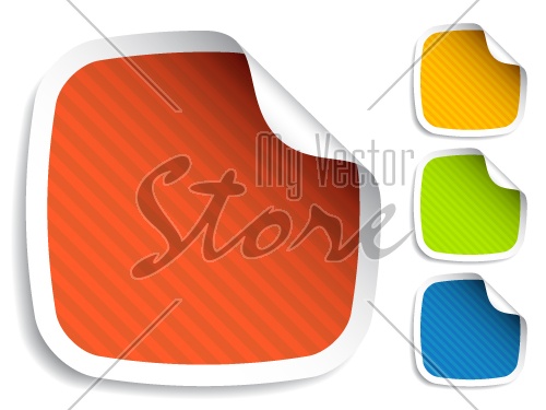 vector striped stickers