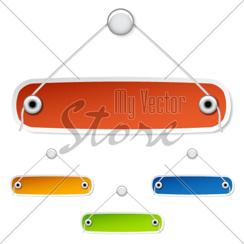 vector blank hanging labels