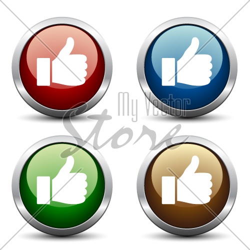 Vector thumb up buttons