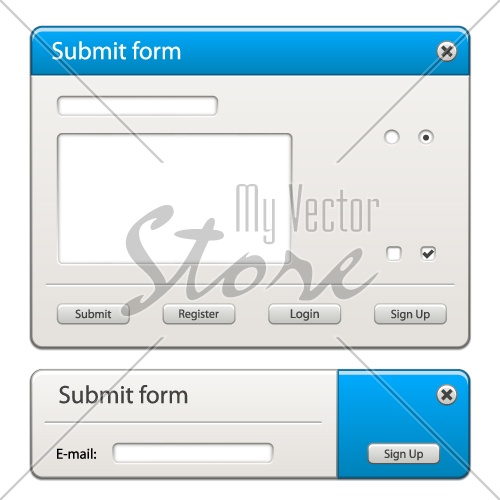 vector form elements - easy change any width or height for your layout