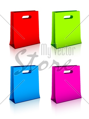 vector paper shopping bags