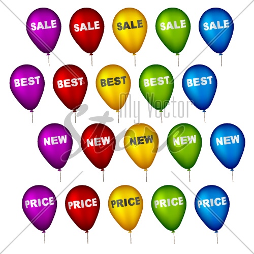 vector sale party balloons