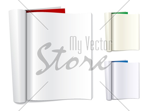 vector blank folded magazines