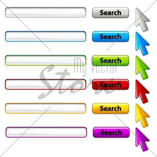 vector search form template with arrow cursor
