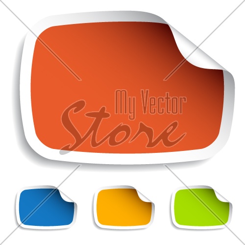 vector blank stickers
