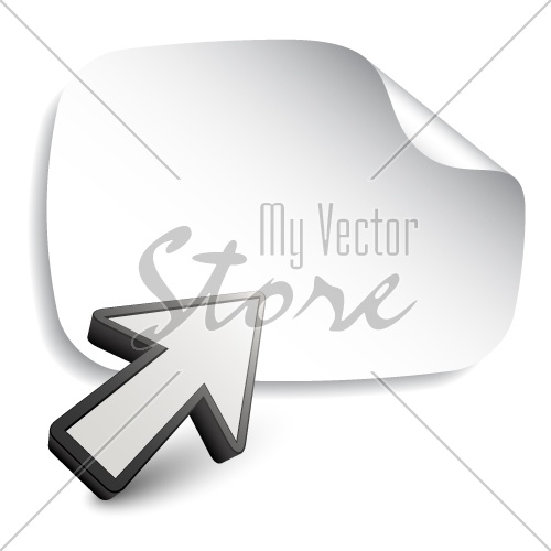 vector aiming arrow with blank sticker
