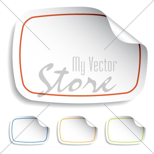 vector blank stickers