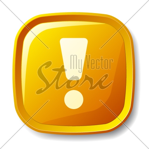 vector yellow exclamation mark button