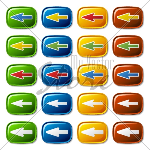vector buttons with arrow