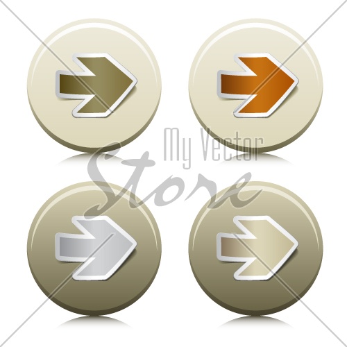 vector circle buttons with peeling arrow stickers