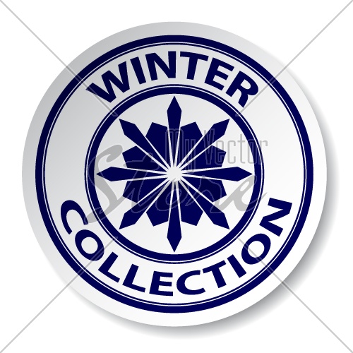 vector winter collection sticker