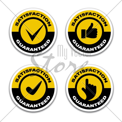 vector satisfaction guaranteed stickers