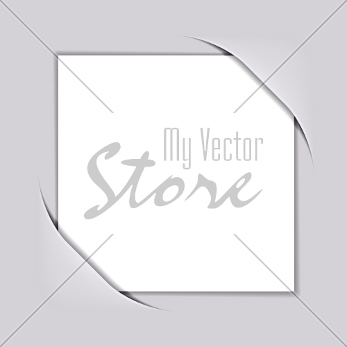 vector blank white square paper