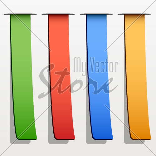 vector colored ribbon stripes
