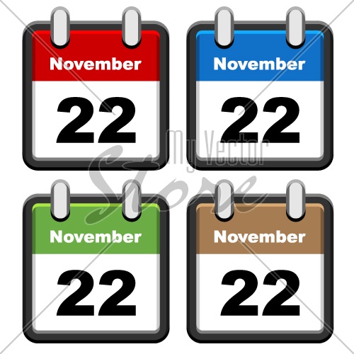 vector simple calendars