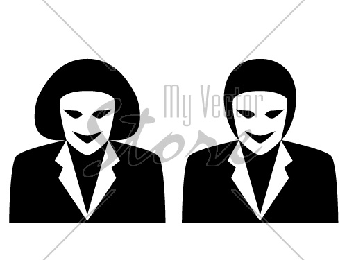 vector stylish gender avatars - male and female symbol
