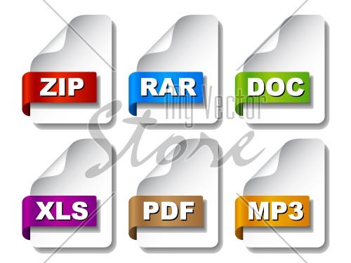 vector colored document icons