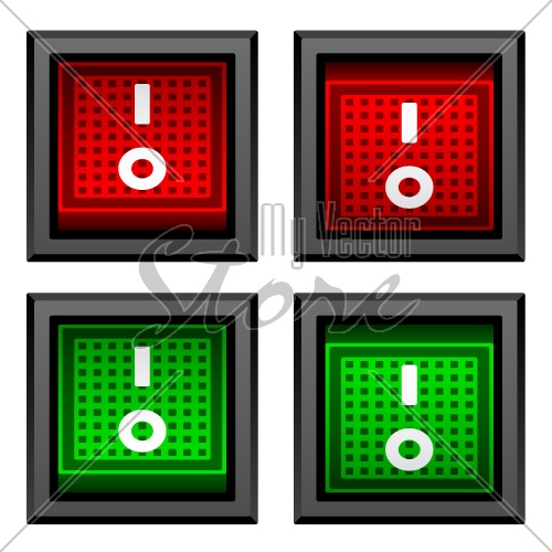 vector square toggle power switches
