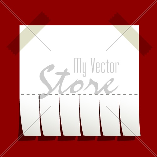 vector taped blank advertisement paper