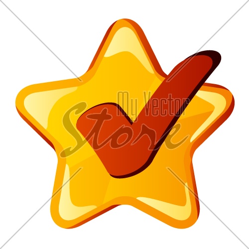 vector yellow checkmark star