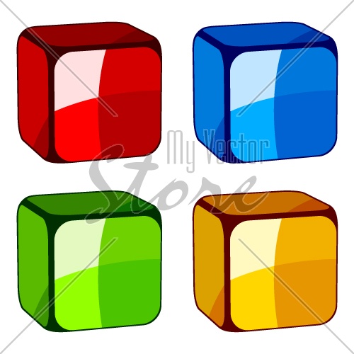 vector abstract glass cubes