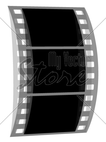 vector transparent negative film strip