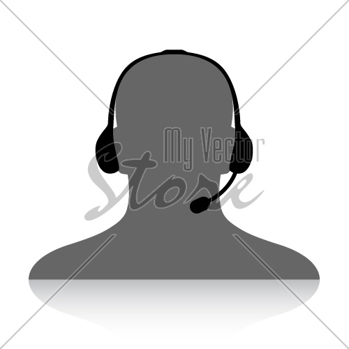 vector phone support silhouette