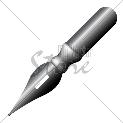 vector vintage ink pen nib