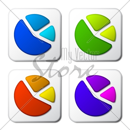 vector color pie chart icons