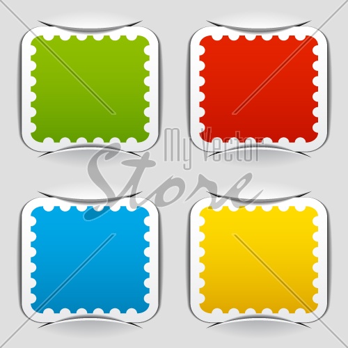 vector blank attached postage papers