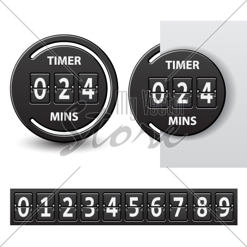 vector countdown round mechanical timer