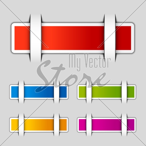 vector blank attached rectangle labels