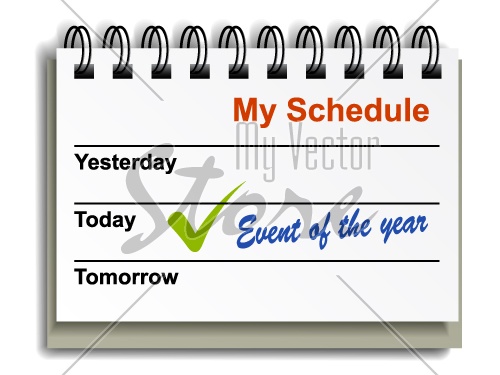 vector tear-off day calendar